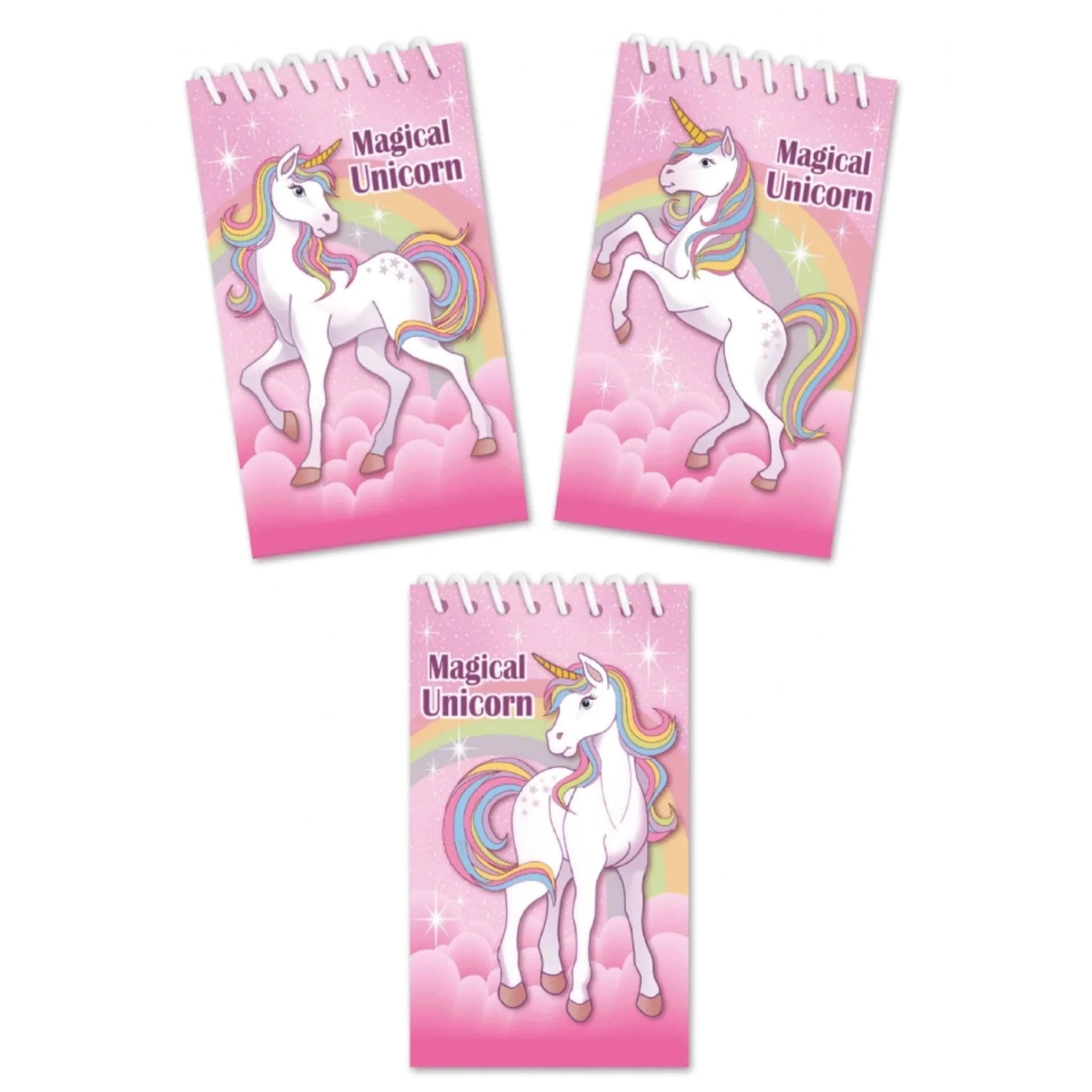 Unicorn Spiral Notebook 9.5x5.5cm - PoundToys